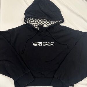 3/$50 Vans Black cropped hoodie XL